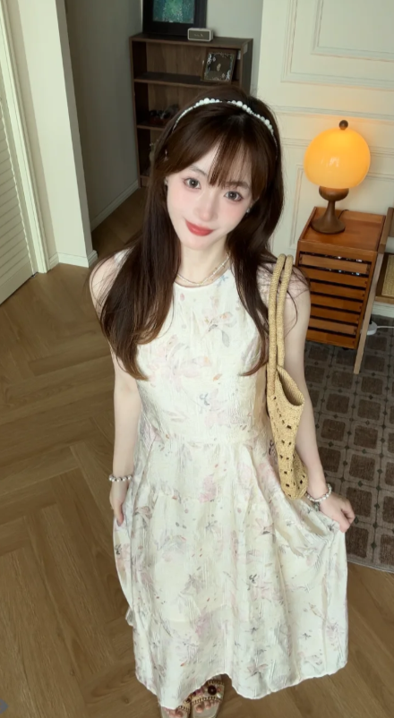 New Pretty French-style Elegant Summer Women's Long Dress
