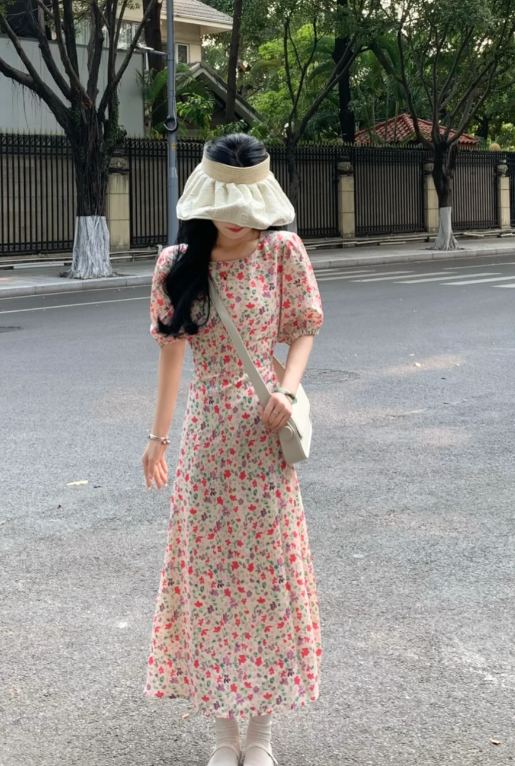New Pretty French-style Elegant Summer Women's Long Dress - FashionDia