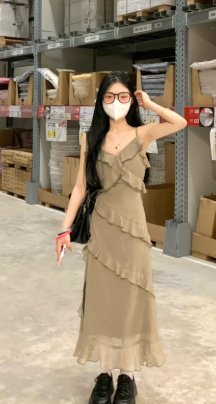 New Pretty French-style Elegant Summer Women's Long Dress