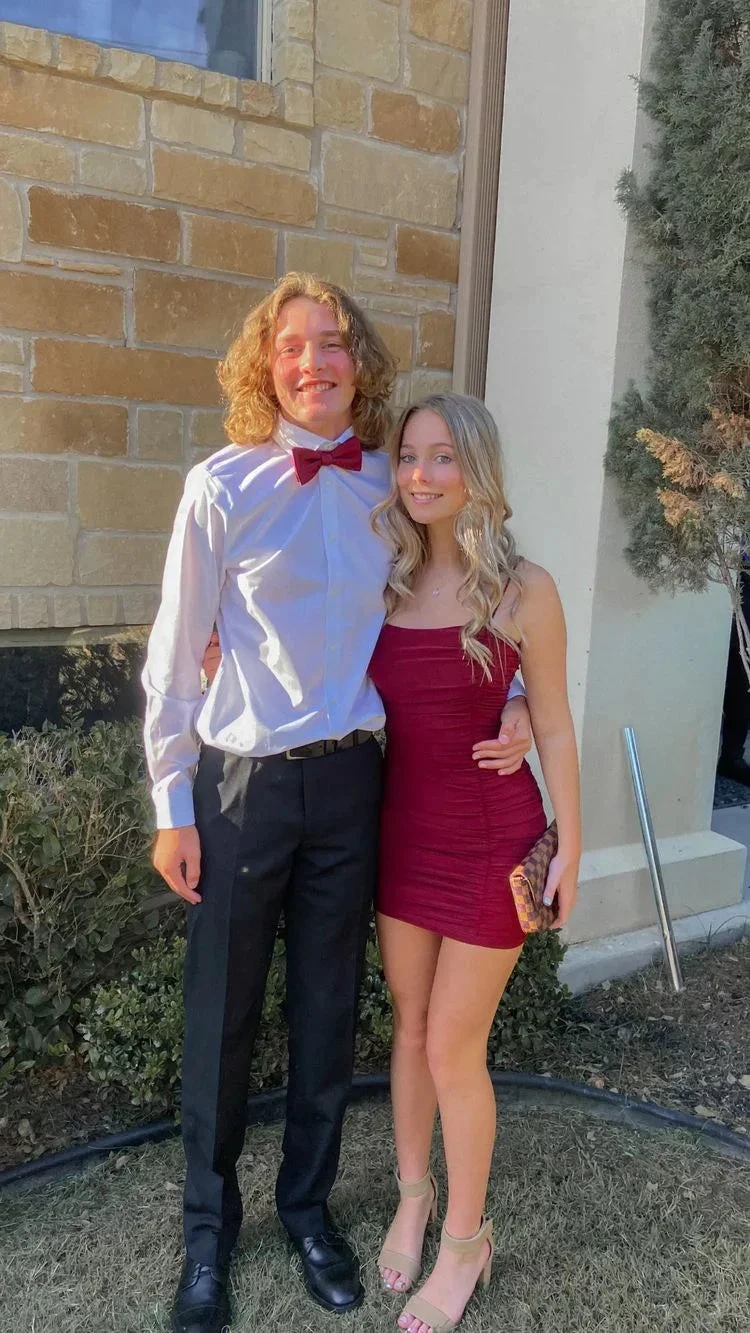 Sexy Burgundy Dress Burgundy Mini Dress Short Homecoming Dress Y2232 by simplepromdress