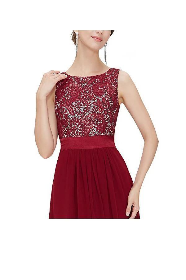 A-line Chiffon Round Neck Evening Dress Party Dress Prom Dress (ZD13175)