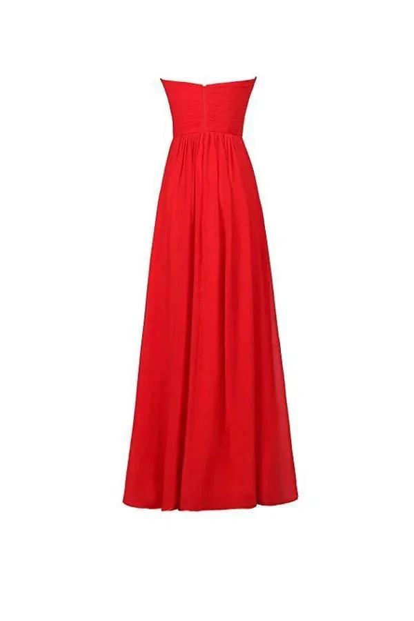 A-line Chiffon Sweetheart Bridesmaid Long Evening Gown (ZD13160)