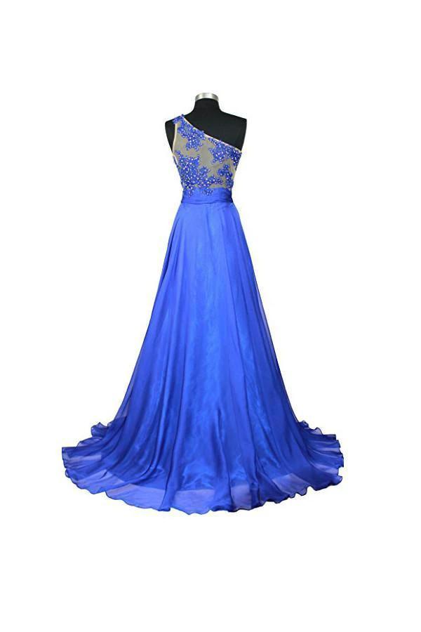 A-line One Shoulder Chiffon Prom/Evening Dresses (ZD13168)