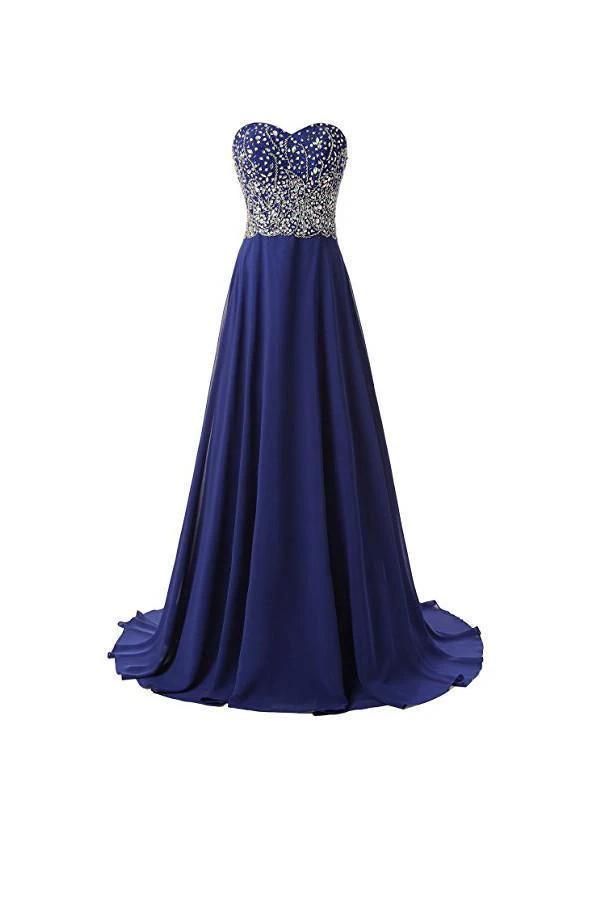 A Line Prom Dresses Chiffon Sweetheart Evening Dresses PG264 by pgmdress