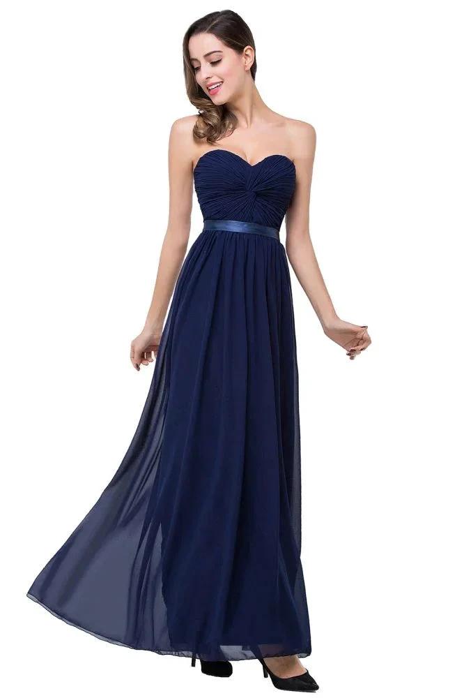 A-line Strapless Chiffon Bridesmaid Dress with Draped (ZD13064)