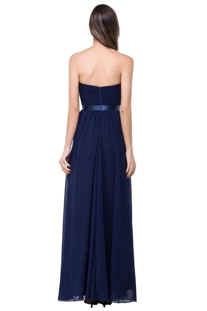 A-line Strapless Chiffon Bridesmaid Dress with Draped (ZD13064)