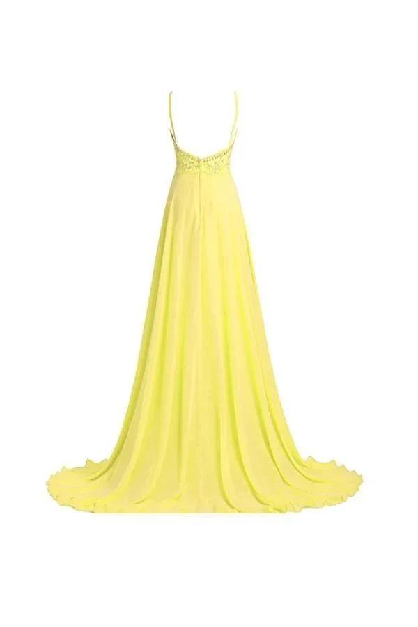 A line Straps Beading Long Prom Dresses Evening Dresses (ZD13178)