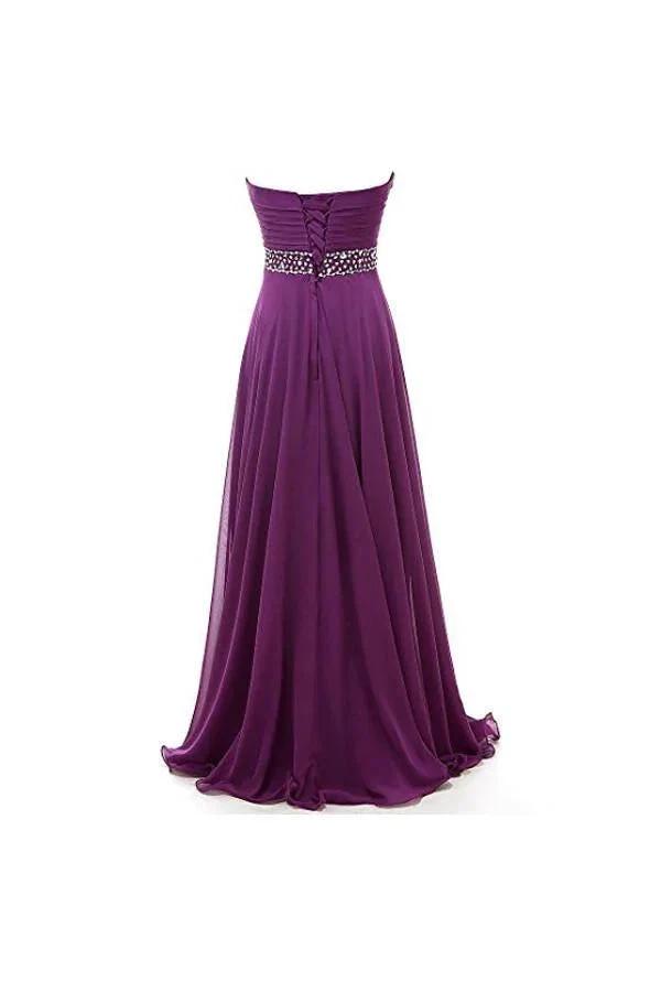 A-line Sweetheart Chiffon Long Prom Dresses Evening Dresses (ZD13161)