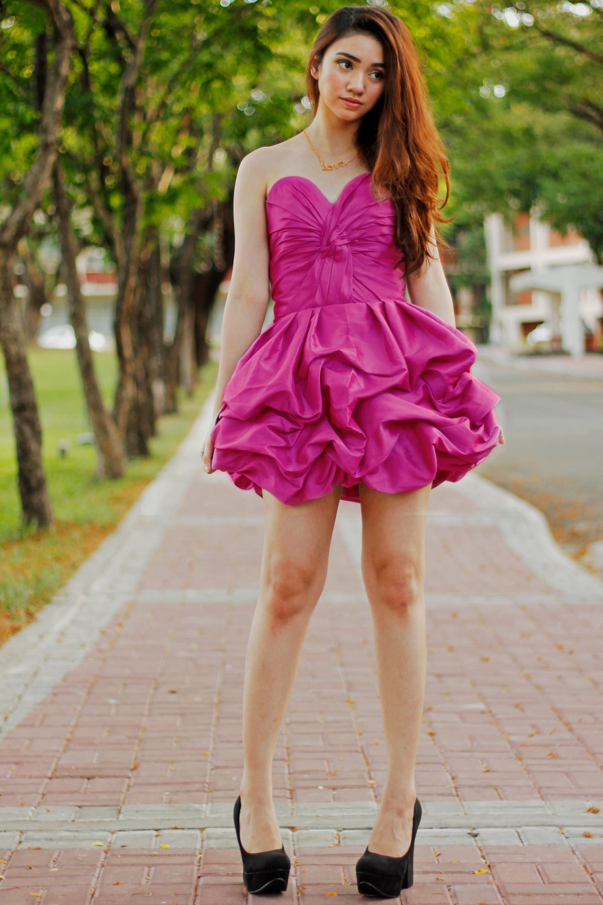 A-Line Sweetheart Knee Length Charmuse Paillette Homecoming Dress
