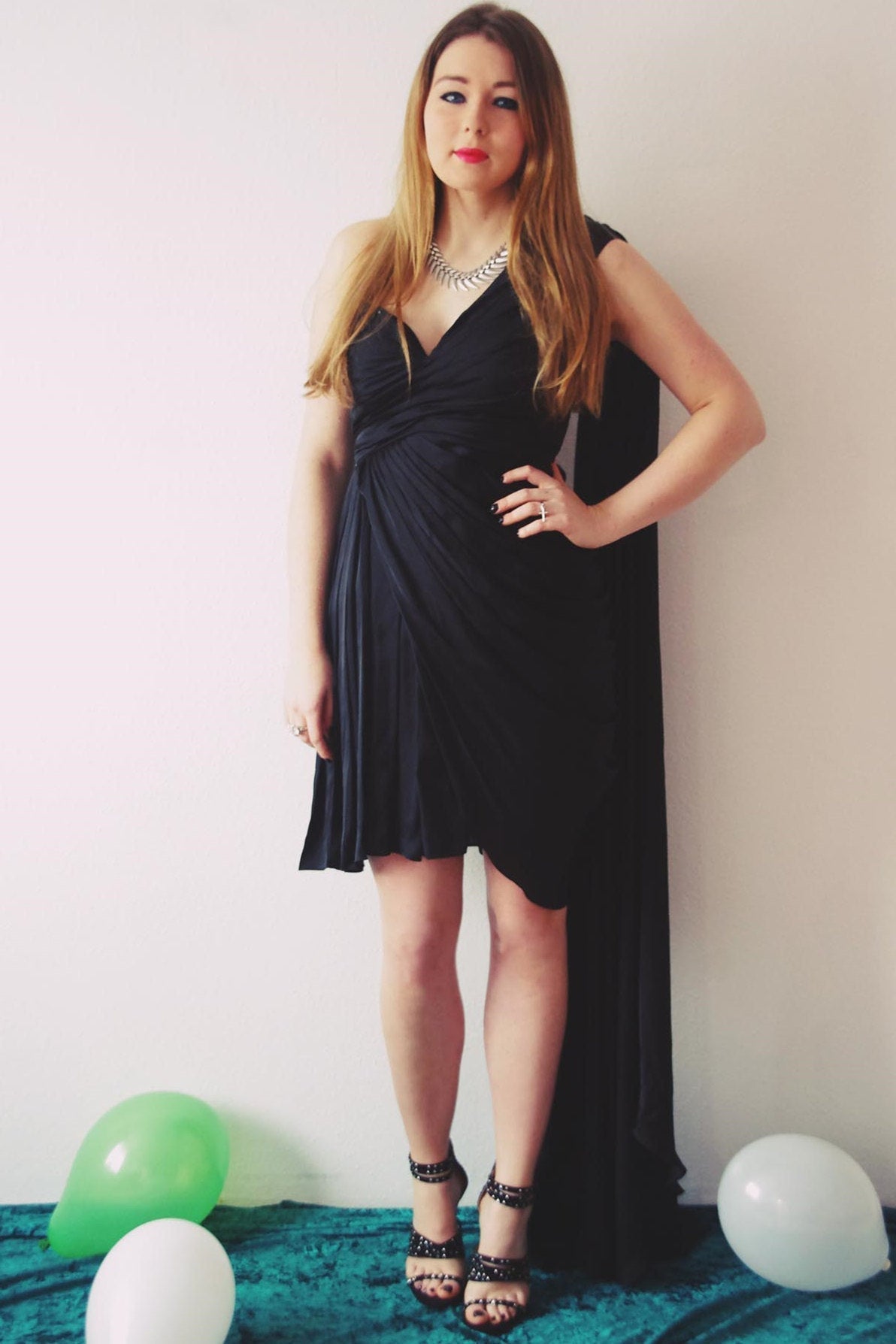 A-Line Sweetheart One-Shoulder Hi-low Length Chiffon Bridesmaid Dress