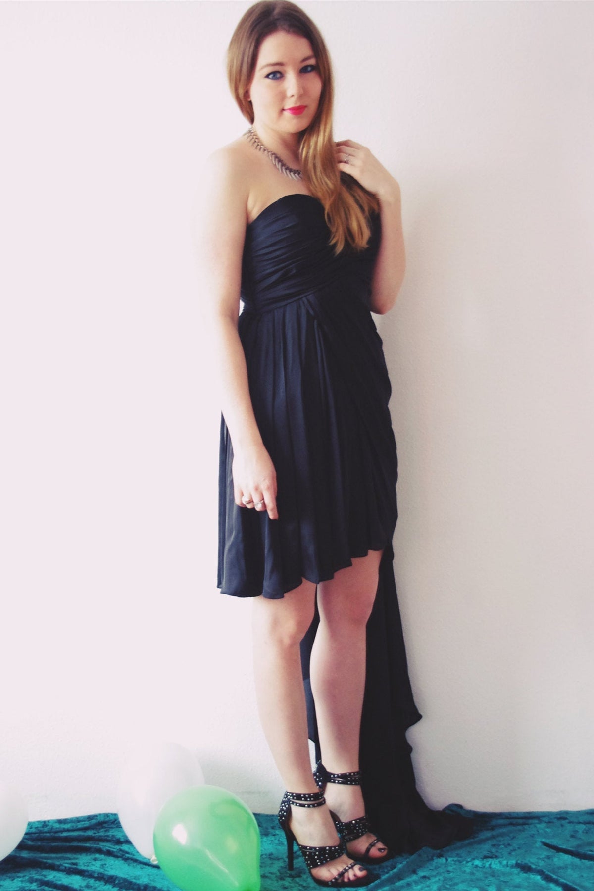 A-Line Sweetheart One-Shoulder Hi-low Length Chiffon Bridesmaid Dress