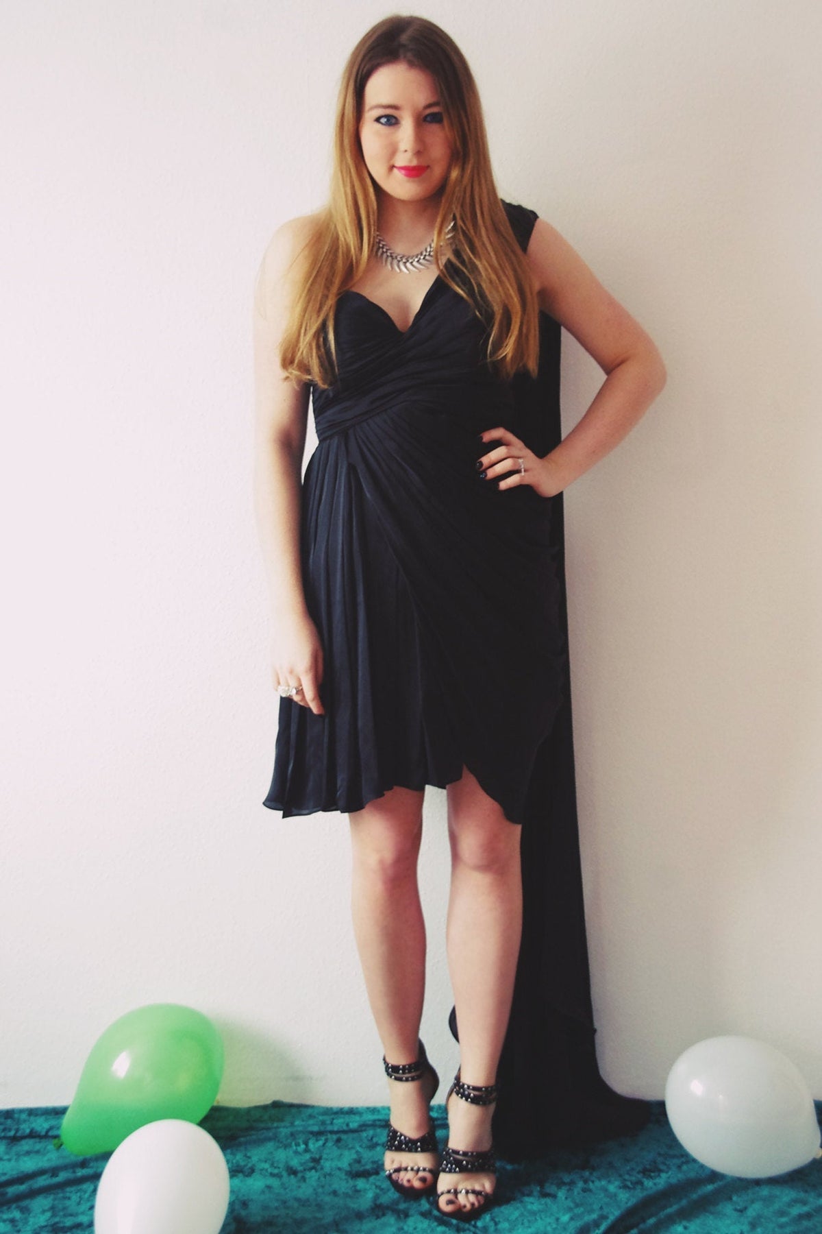 A-Line Sweetheart One-Shoulder Hi-low Length Chiffon Bridesmaid Dress