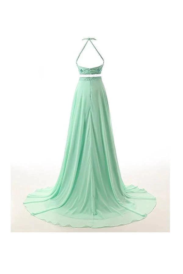 A-line Two Pieces Chiffon  Prom Dresses Evening Dresses (ZD13169)