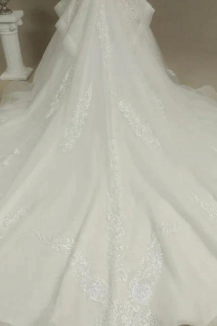 A-line Wedding dress | Wedding dresses with sleeves (ZD13786)
