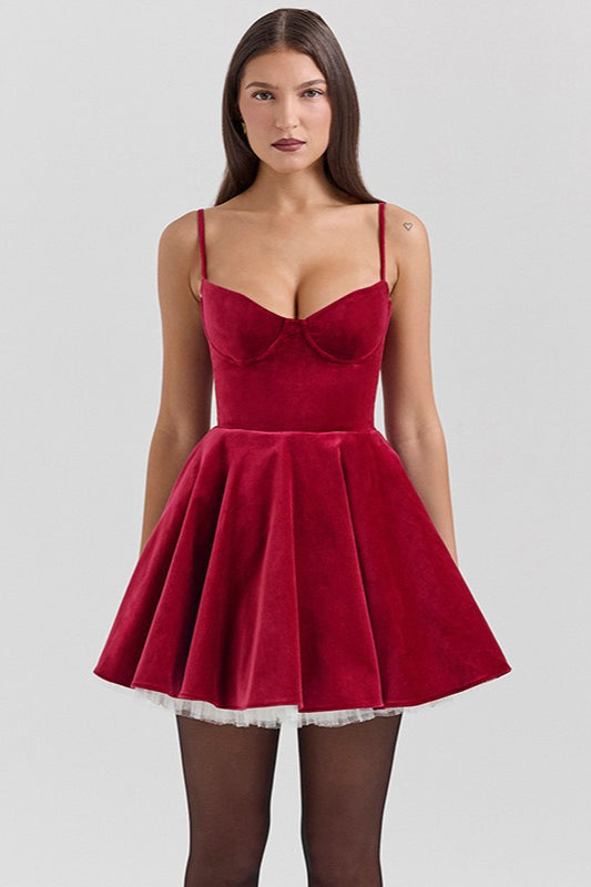 Low-Back V-Neck Party Dress - View 3 | VelvetHem