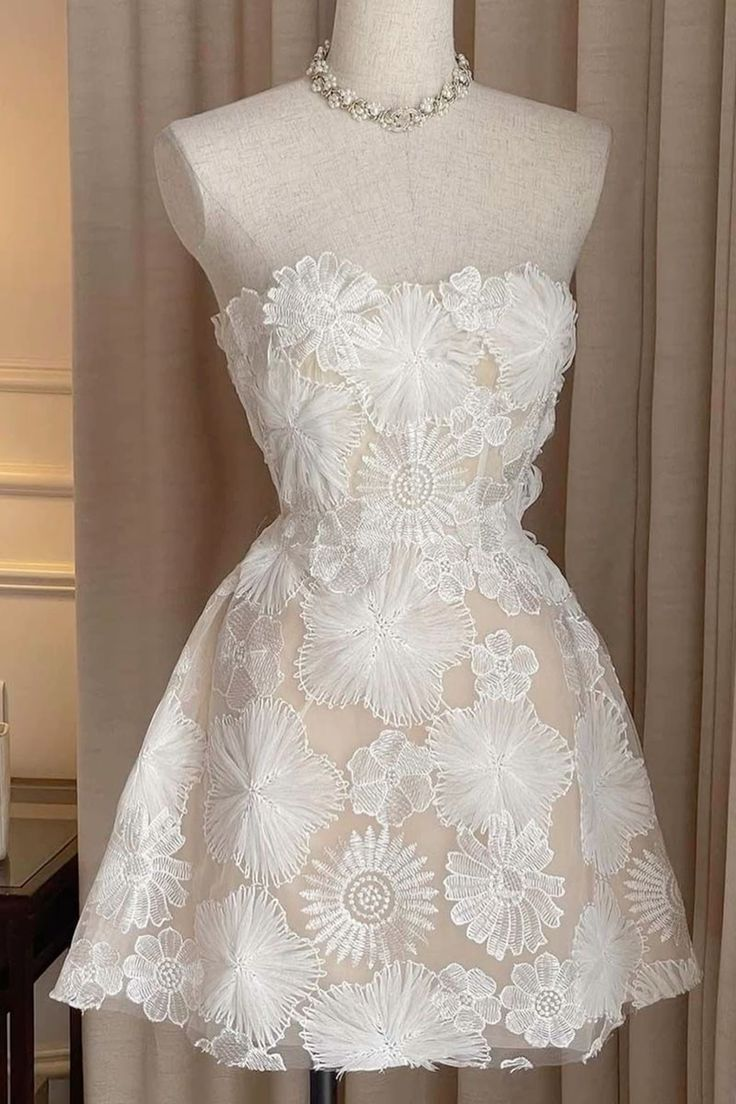 Lace Short Homecoming Dress 18th Birthday Outfit - FashionDia