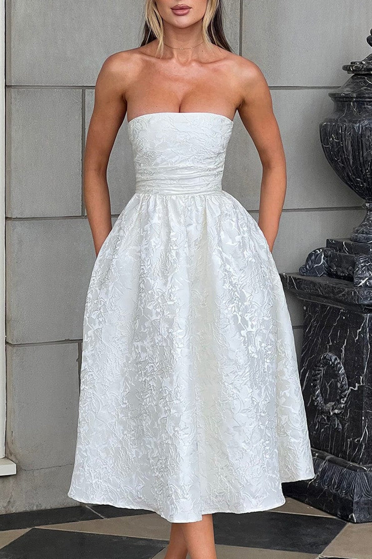 Strapless Elegant Party Dress with Premium Everyday Styling