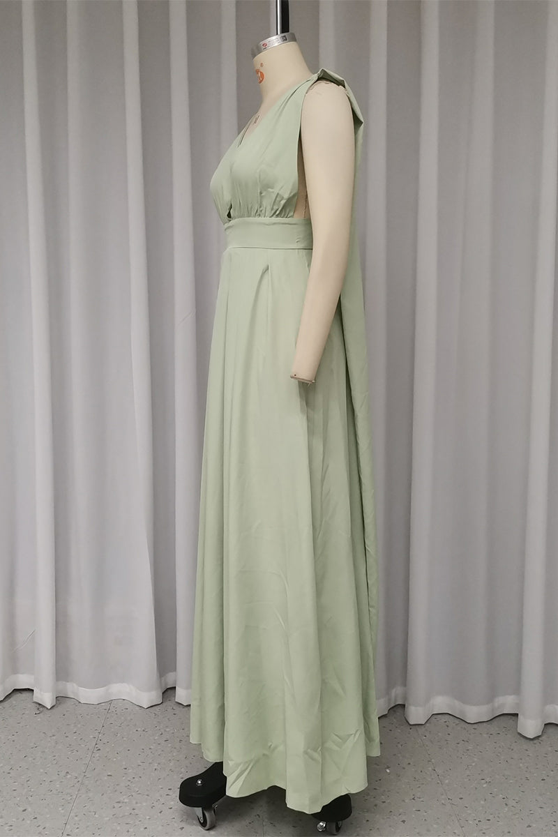 Sexy Prom Backless Slit V Neck Evening Dresses - View 4 | VelvetHem