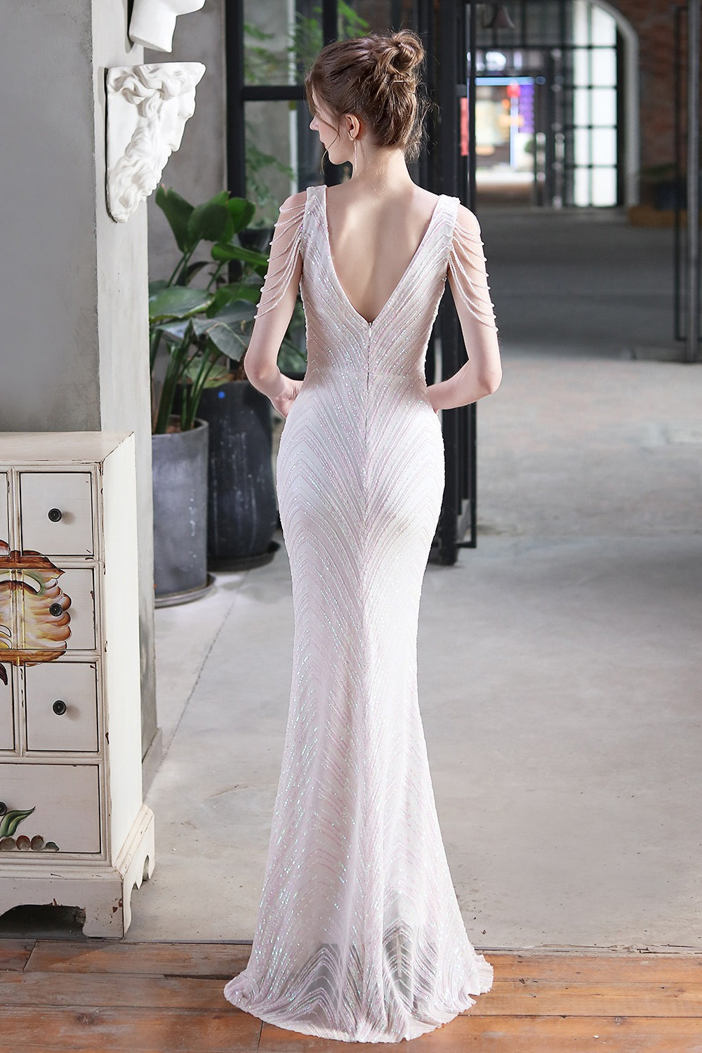 Elegant Sequin Mermaid Contemporary Dress for Boutique Fashion Look
