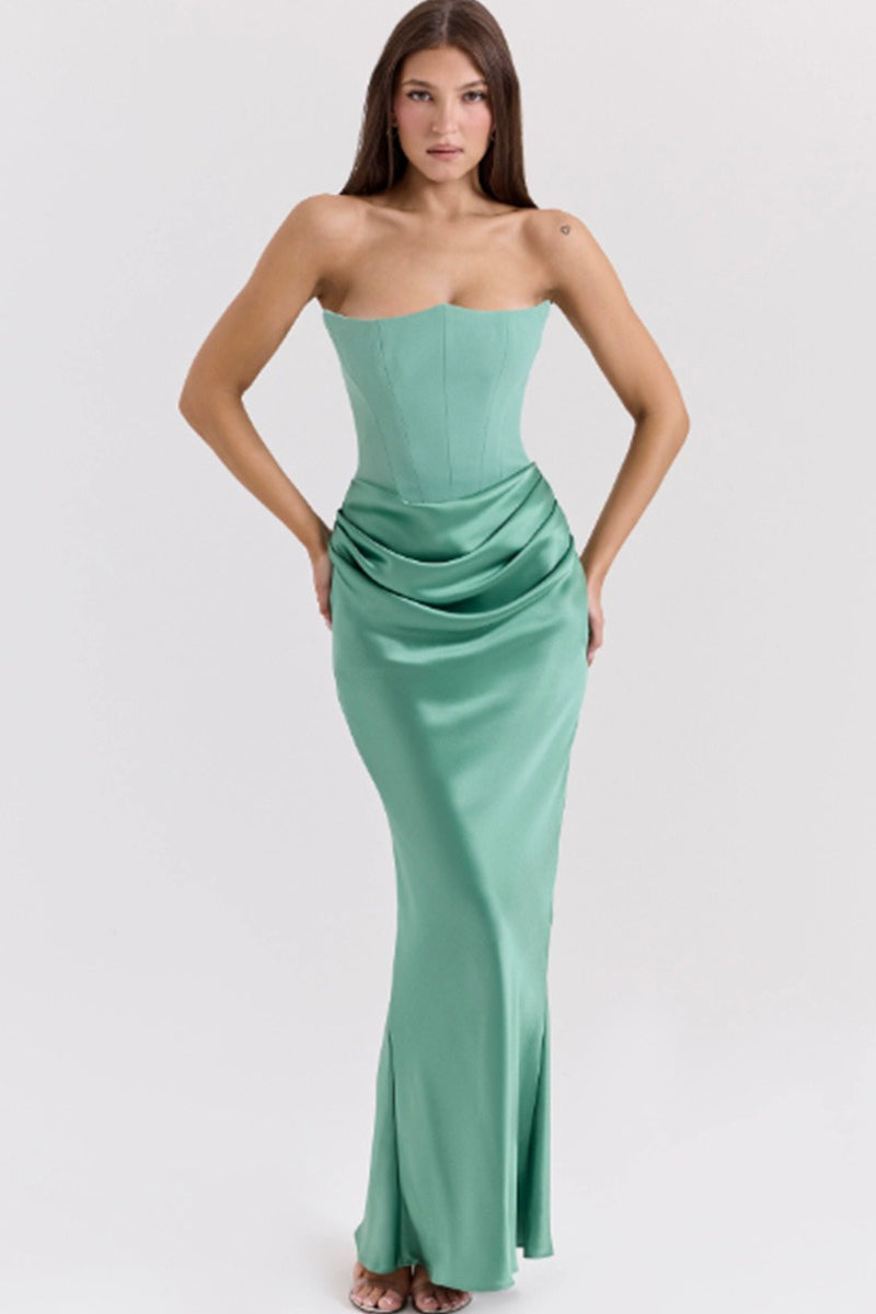 Low-Back Strapless Party Dress - View 9 | VelvetHem