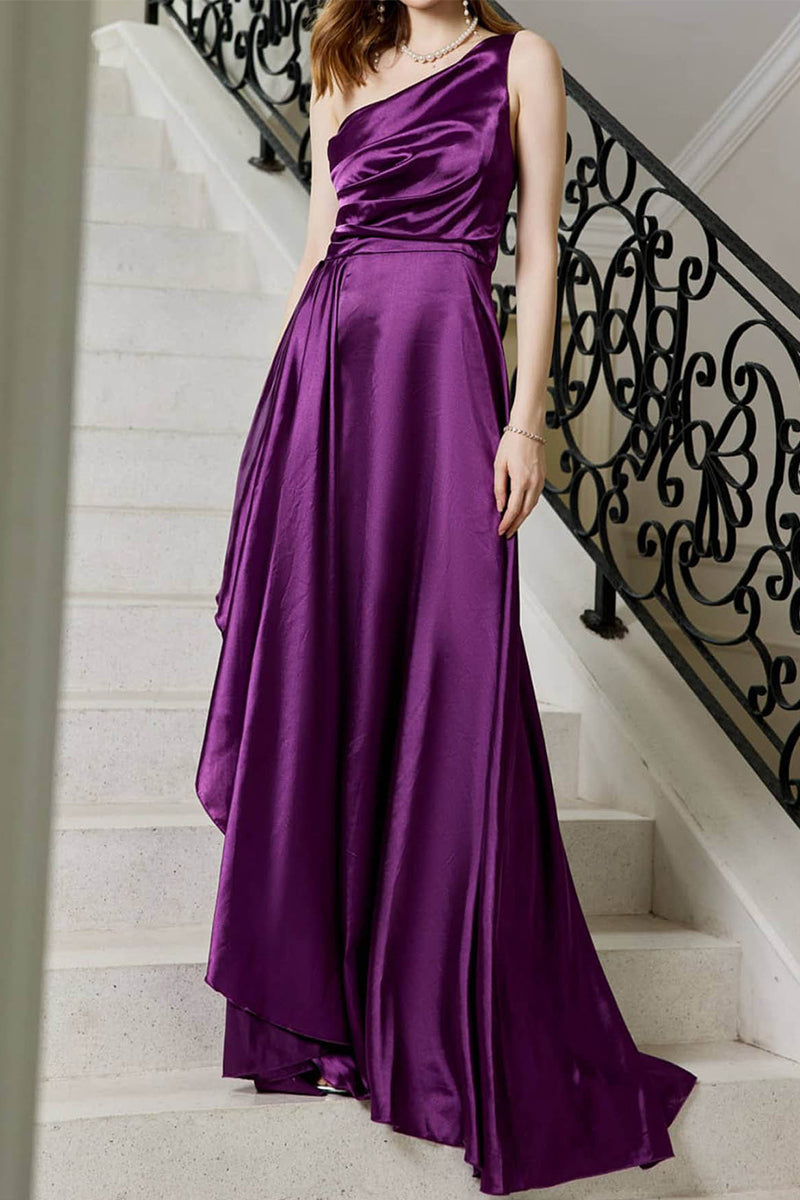 Elegant Solid Slit Oblique Collar Evening Dress Dresses - View 8 | VelvetHem