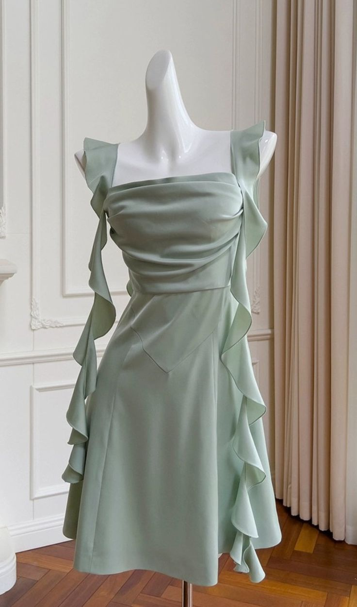 Simple A-Line Homecoming Dress Satin Mini Prom Party Dress - FashionDia