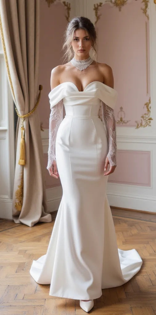 Mermaid Bridal Dress with a Classic Fit for Elegant and Timeless Weddings