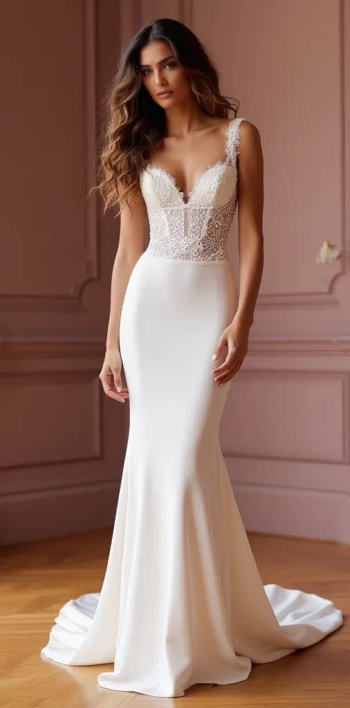 Mermaid Bridal Dress for Beach, Destination, and Outdoor Weddings