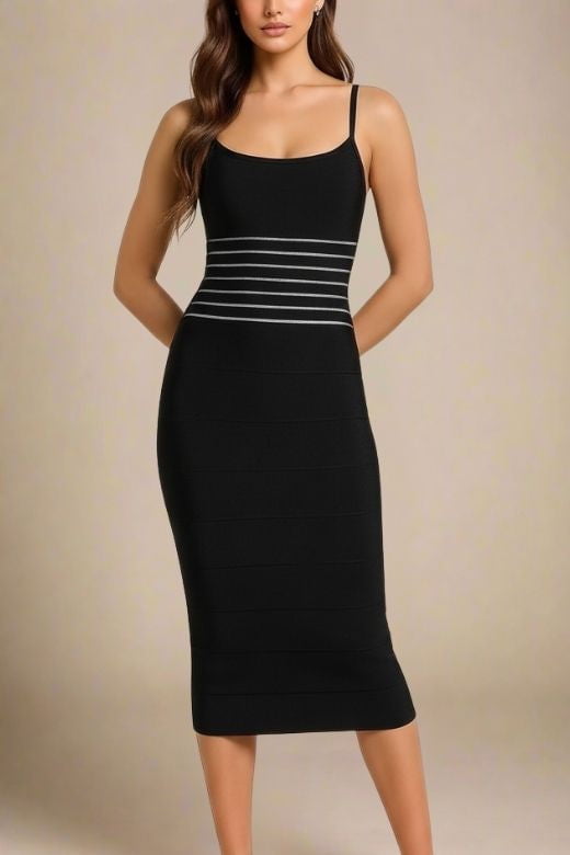 Abigail Bodycon Midi Dress - Classic Black