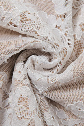 Fish Tail Square Neck Lace Dress - View 7 | VelvetHem