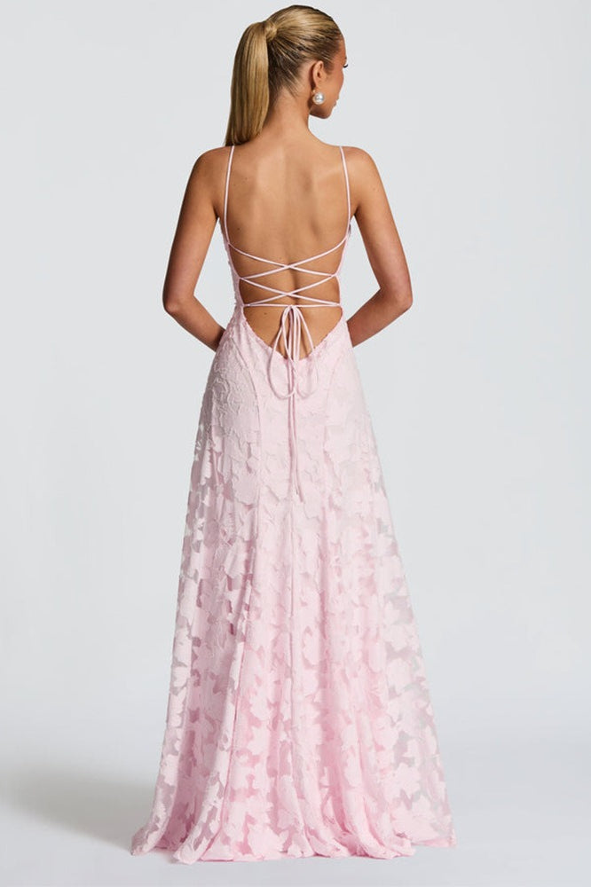 Backless Chiffon Maxi Dress