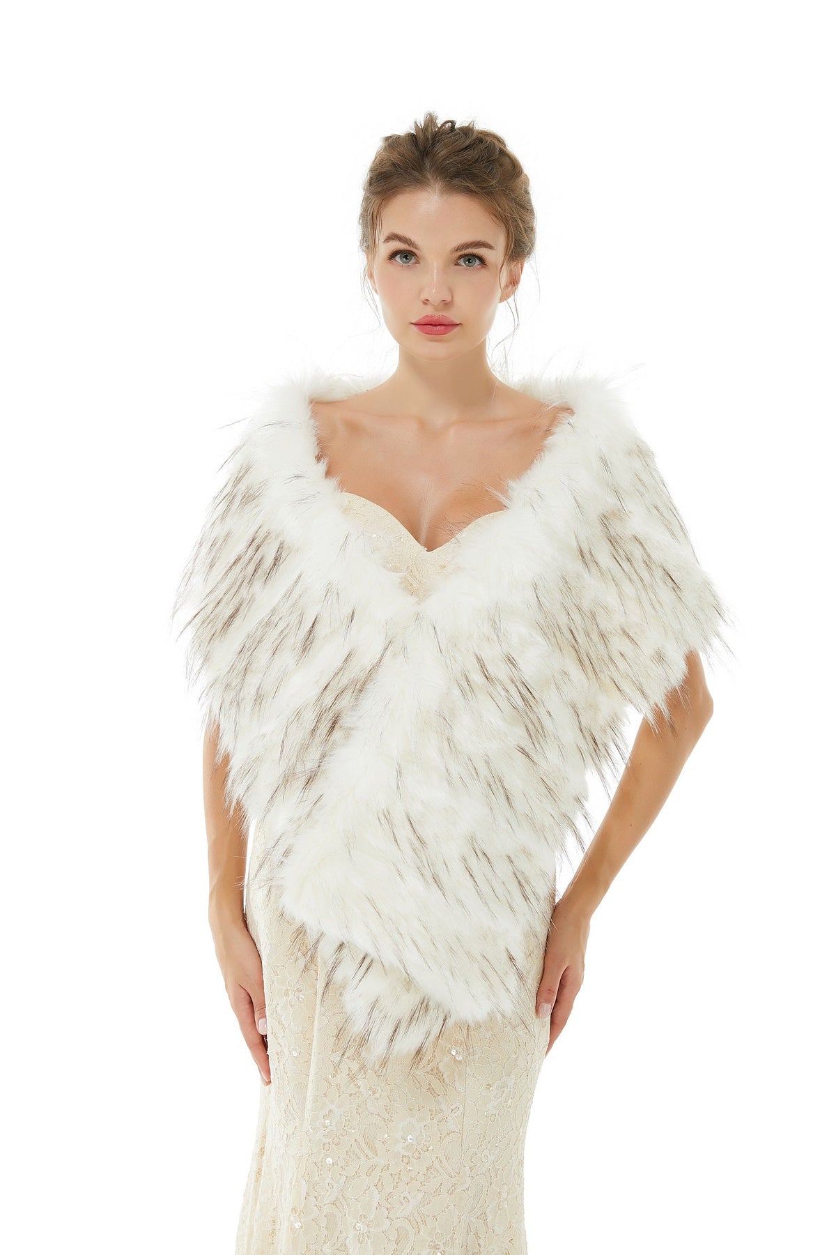 Adia - Winter Faux Fur Wedding Wrap