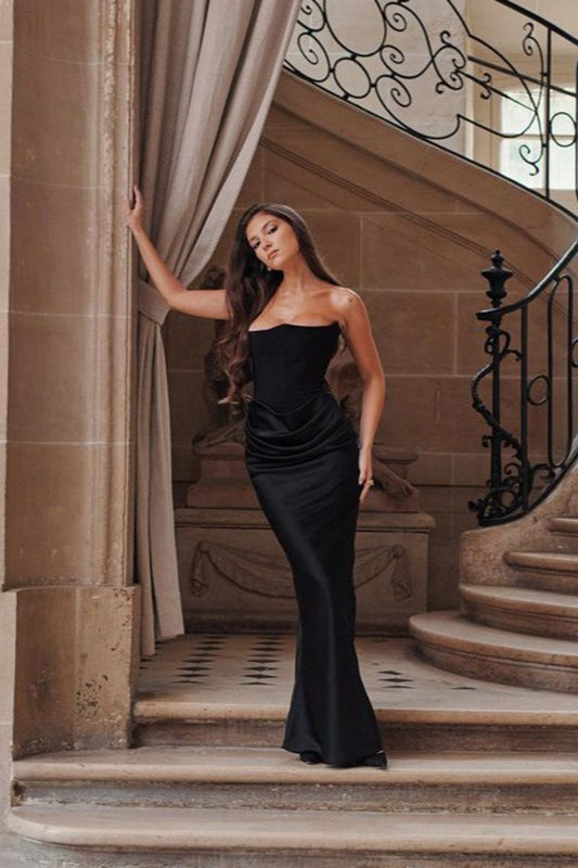Backless Cinched Waist Maxi Dress