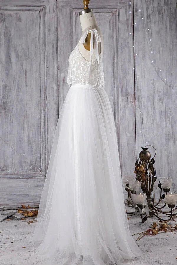 Affordable Long A-line Sweetheart Tulle Lace Backless Wedding Dress (ZD14363)