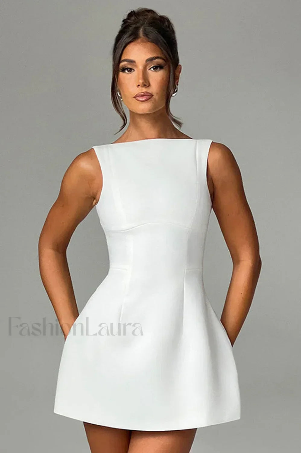 Alana Elegant Mini Dress M / Ivory