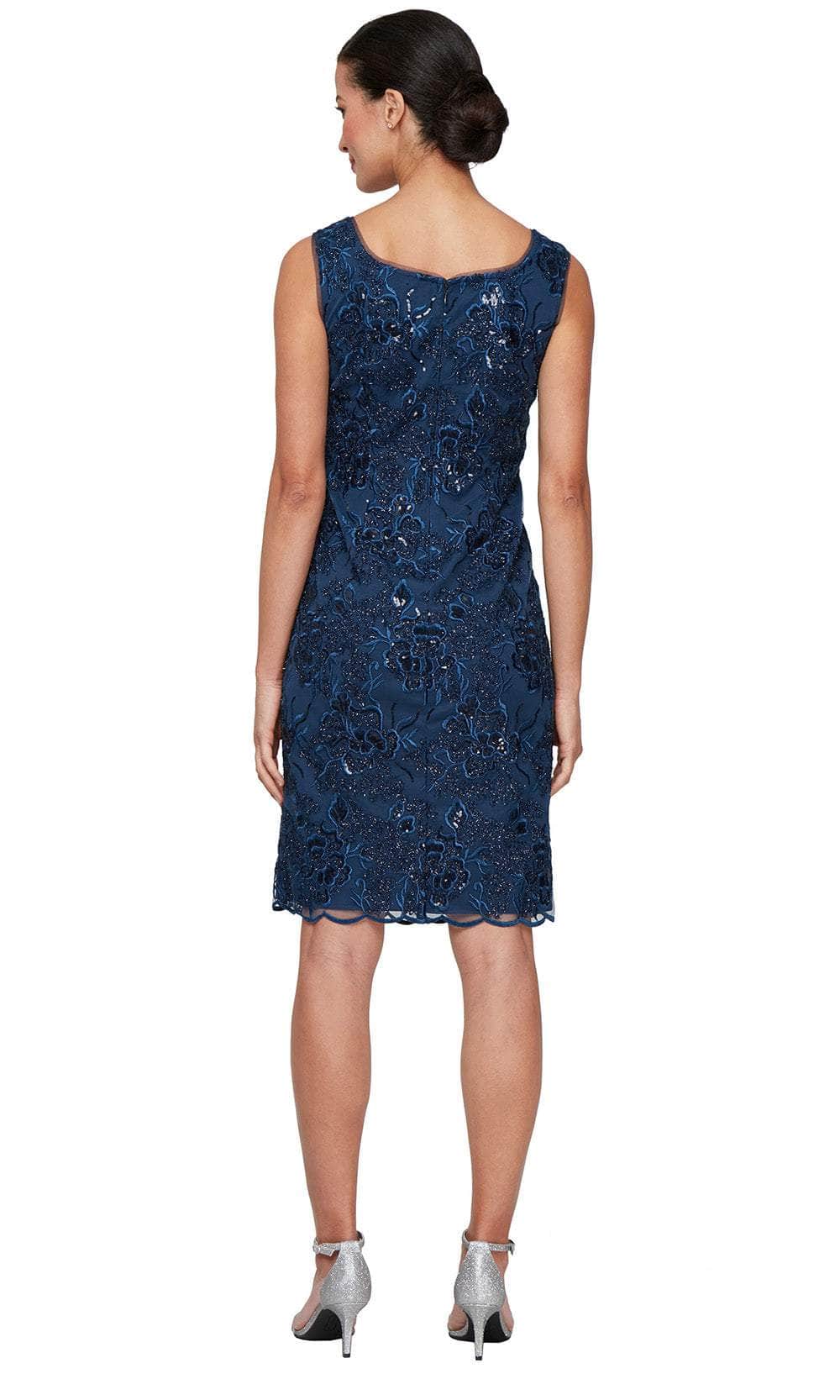 Alex Evenings 82171686 - Floral Embroidered Sheath Dress with Jacket