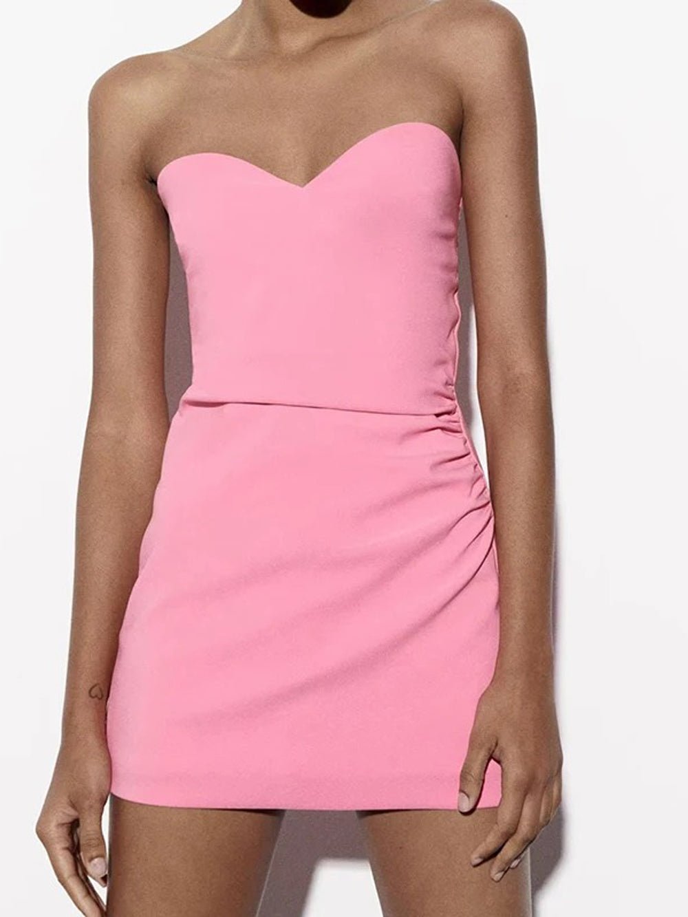 Strapless Sleeveless Mini - Fashionpara
