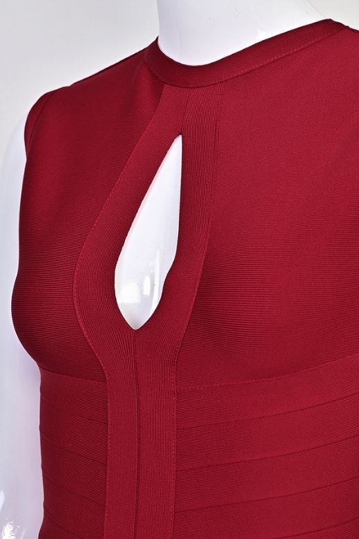 Alora Bandage Mini Dress - Red Wine