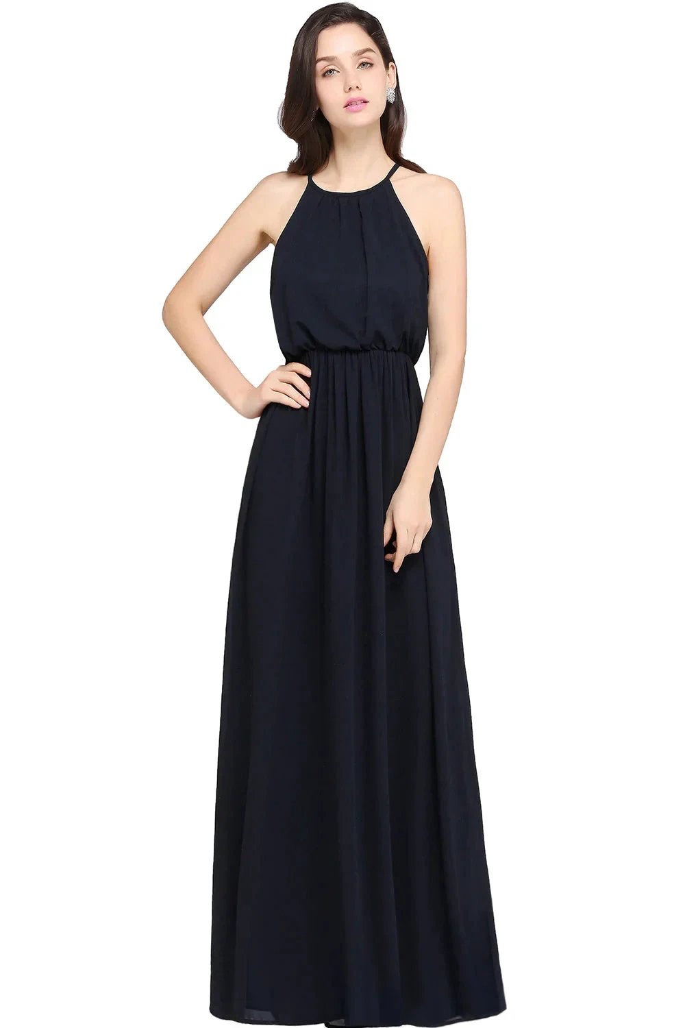 Amazing A-Line Scoop Sleeveless Chiffon Bridesmaid Dress by misshow.com