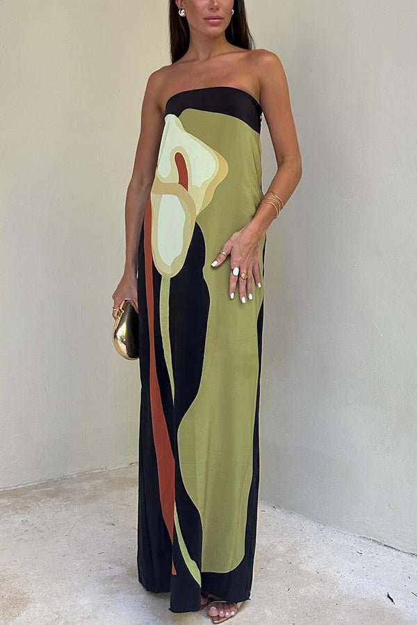 Aeliana Loose Fit Floral Maxi Dress for Women Easy Wear Style