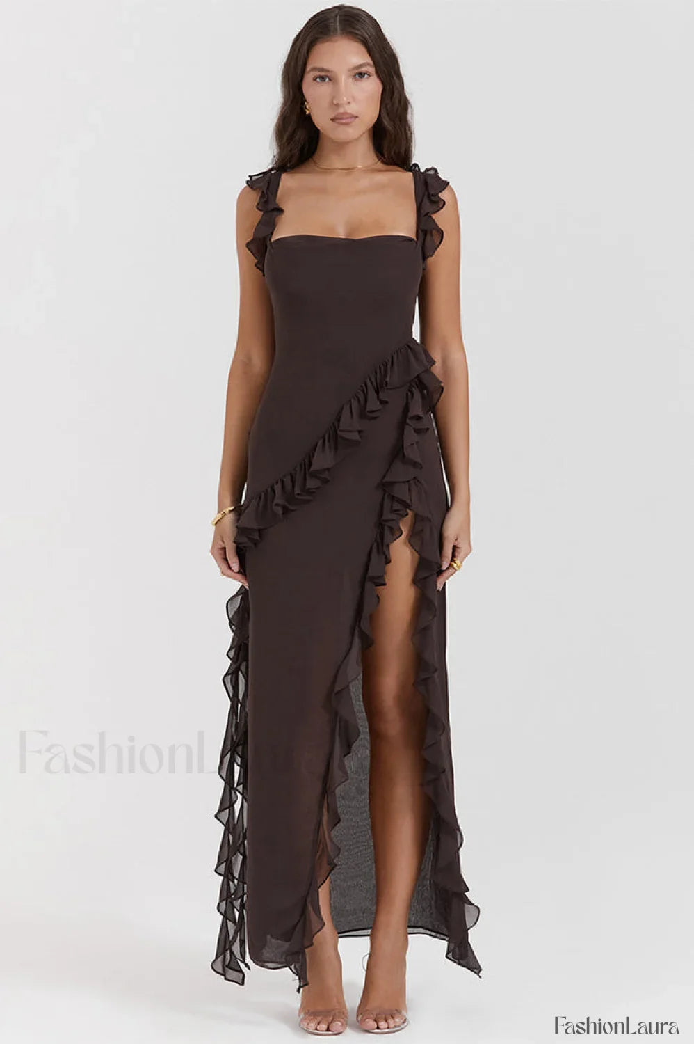 Ariel Cherry Stylish Pleated Maxi Dress