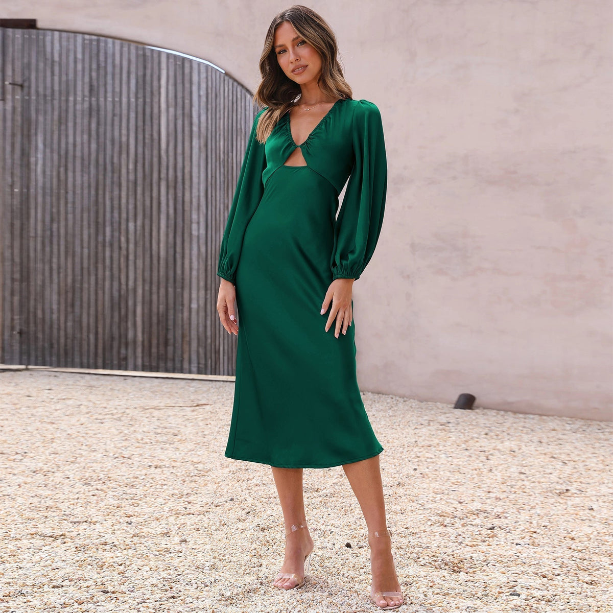 Dress High-Grade Satin Lace-up Backless Bridesmaid Dress Elegant Women's Dress Evening Dress Dress - View 4 | VelvetHem