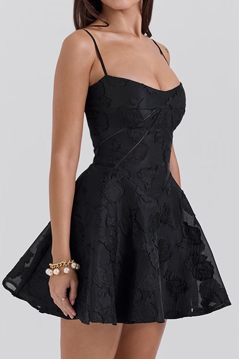 Lace V-Neck Slip Party Dress - View 7 | VelvetHem