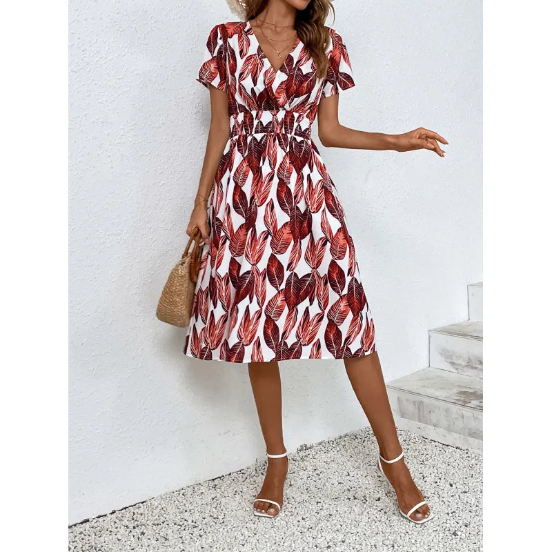 Bianca Elevated Summer Dress with Floral Print Occasion Wear