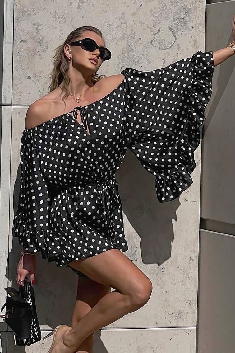 Premium Fl Polka Dots Dress for Modern Fashion Wear Boutique Fashion Style