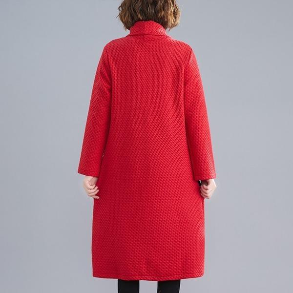 long sleeve plus size cotton vintage women casual loose midi autumn winter elegant party dress clothes