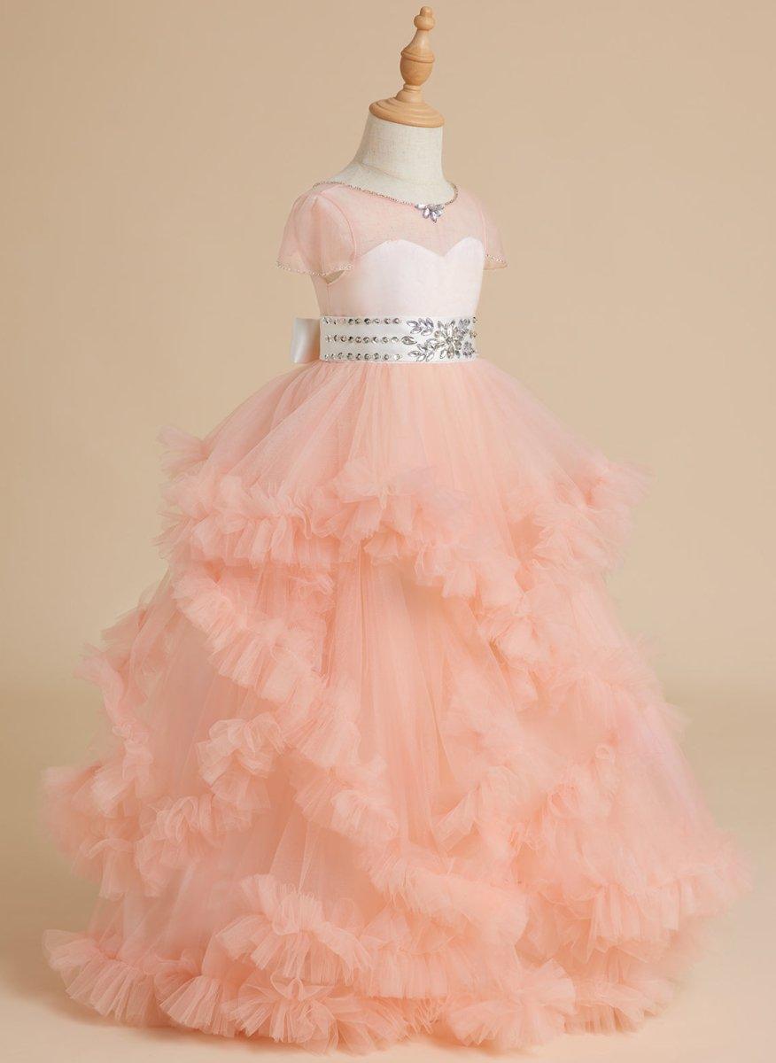Ball-Gown/Princess Tulle Floor-length Flower Girl Dress