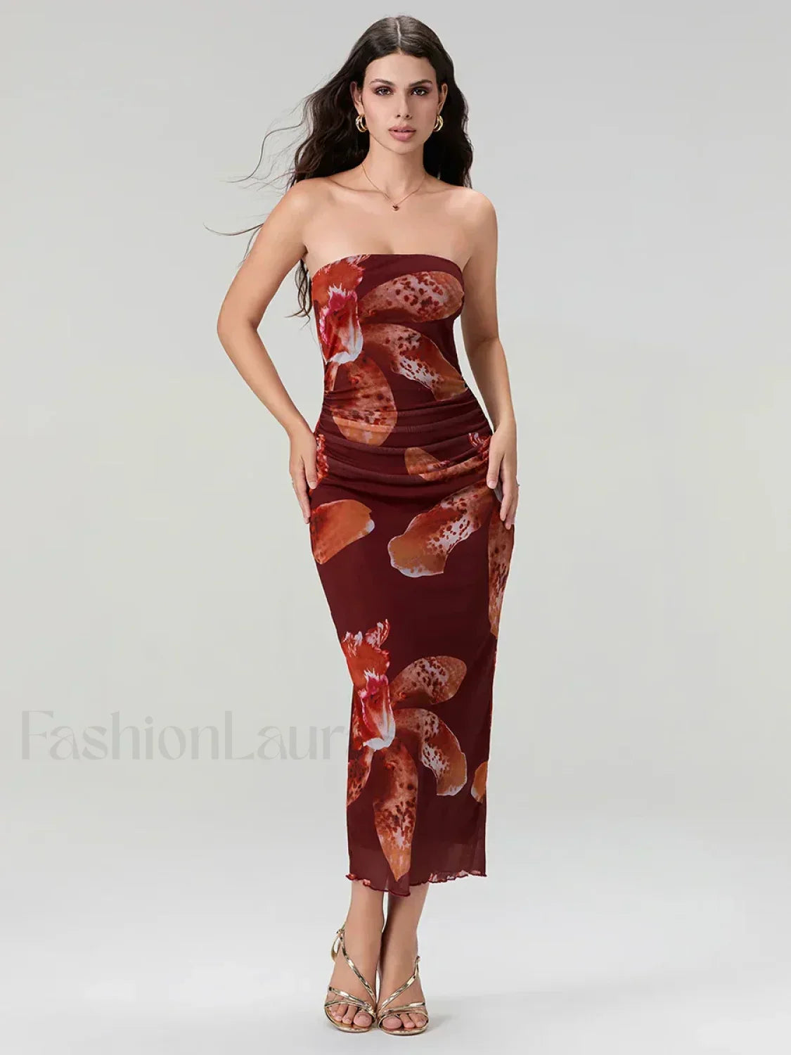 Bandeau Off Shoulder Vintage Inspired Dress for Modern Casual Wear