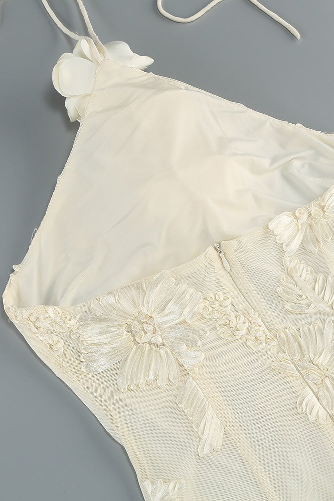 Halter Floral Foil Dress with Relaxed Fit and Comfort Fit Design