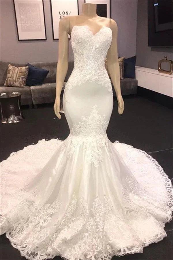 Beautiful Strapless s Mermaid Wedding Bridal Wears New Arrival (ZD13879)